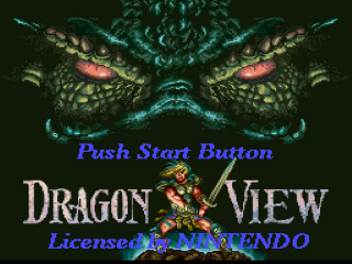 Super Drakkhen title screen for Super Famicom